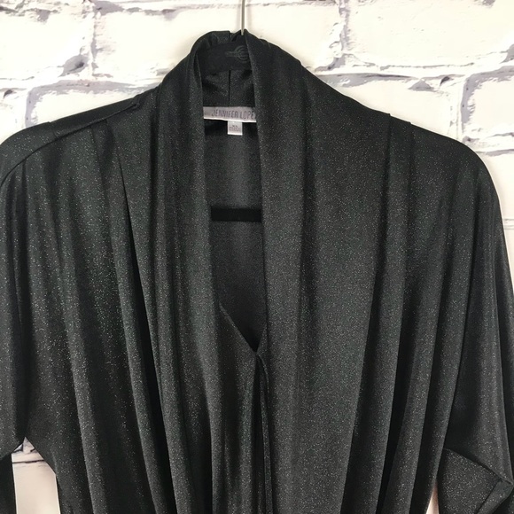 🦀 JLO top blouse black with gold shimmer XS - Picture 3 of 6